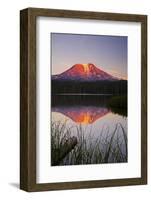 USA, Washington State, Sunset on Mt. Adams reflecting in Lake Takhlakh-Terry Eggers-Framed Photographic Print