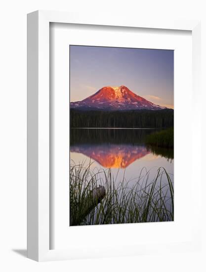 USA, Washington State, Sunset on Mt. Adams reflecting in Lake Takhlakh-Terry Eggers-Framed Photographic Print