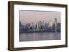 USA, Washington State. Twilight light on Seattle skyline and Elliott Bay.-Trish Drury-Framed Photographic Print