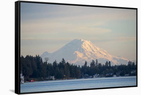 USA, Washington State, View of Mount Rainier.-Trish Drury-Framed Stretched Canvas