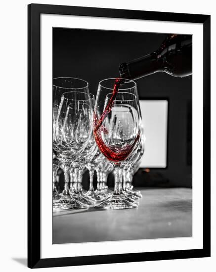 USA, Washington State, Walla Walla. Vintage Merlot Pour at Celebrate Walla Walla.-Richard Duval-Framed Photographic Print