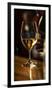 USA, Washington State, Woodinville. A glass of white wine and reflections-Richard Duval-Framed Photographic Print