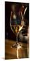 USA, Washington State, Woodinville. A glass of white wine and reflections-Richard Duval-Mounted Photographic Print