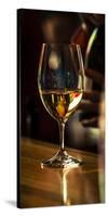 USA, Washington State, Woodinville. A glass of white wine and reflections-Richard Duval-Stretched Canvas