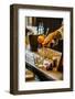 USA, Washington State, Woodinville. Bourbon whiskey pouring at a tasting room.-Richard Duval-Framed Photographic Print