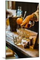 USA, Washington State, Woodinville. Bourbon whiskey pouring at a tasting room.-Richard Duval-Mounted Photographic Print