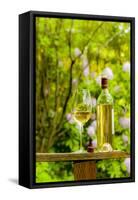 Usa, Washington State, Woodinville. White wine for an outdoor tasting at JM Cellars.-Richard Duval-Framed Stretched Canvas