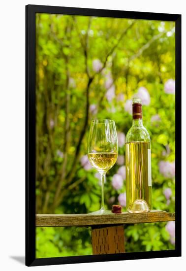 Usa, Washington State, Woodinville. White wine for an outdoor tasting at JM Cellars.-Richard Duval-Framed Premium Photographic Print