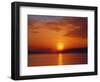 USA, Washington. Sunset over the Olympic Mountains and Puget Sound.-Steve Terrill-Framed Photographic Print