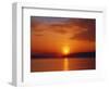 USA, Washington. Sunset over the Olympic Mountains and Puget Sound.-Steve Terrill-Framed Photographic Print