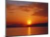 USA, Washington. Sunset over the Olympic Mountains and Puget Sound.-Steve Terrill-Mounted Photographic Print