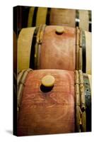 USA, Washington, Walla Walla. Barrel room in Walla Walla winery.-Richard Duval-Stretched Canvas