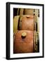 USA, Washington, Walla Walla. Barrel room in Walla Walla winery.-Richard Duval-Framed Photographic Print