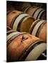 USA, Washington, Walla Walla. Barrel room in Walla Walla winery.-Richard Duval-Mounted Photographic Print