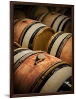 USA, Washington, Walla Walla. Barrel room in Walla Walla winery.-Richard Duval-Framed Photographic Print