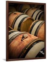 USA, Washington, Walla Walla. Barrel room in Walla Walla winery.-Richard Duval-Framed Photographic Print