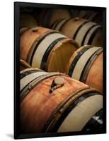 USA, Washington, Walla Walla. Barrel room in Walla Walla winery.-Richard Duval-Framed Photographic Print