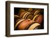 USA, Washington, Walla Walla. Barrel room in Walla Walla winery.-Richard Duval-Framed Photographic Print