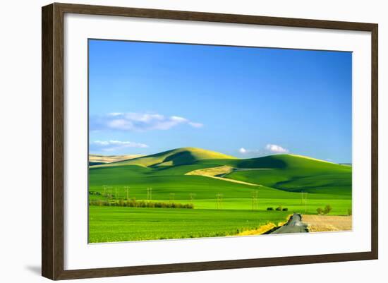 USA, Washington, Walla Walla. Blue Mountains Border Fields-Richard Duval-Framed Photographic Print