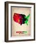 Usa Watercolor Map 2-NaxArt-Framed Art Print