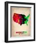 Usa Watercolor Map 2-NaxArt-Framed Art Print