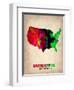 Usa Watercolor Map 2-NaxArt-Framed Art Print