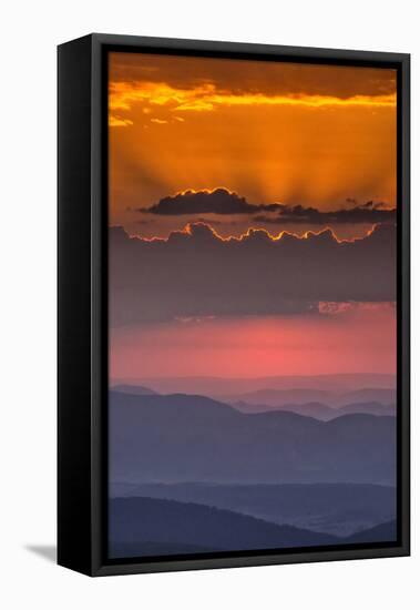 USA, West Virginia, Davis. Sunrise on Dolly Sods Wilderness Area.-Jay O'brien-Framed Stretched Canvas