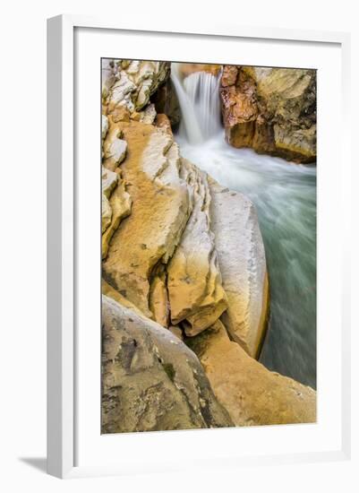 USA, West Virginia, Thomas. Close-up of Douglas Falls.-Jay O'brien-Framed Photographic Print