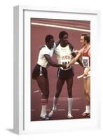 Usa Winners of the Men's 400- Meter Relay Race 1972 Summer Olympic Games in Munich, Germany-John Dominis-Framed Photographic Print