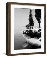 Usa, Wisconsin, Lake Michigan, Shore Scenic, Winter (B&W)-Alex L. Fradkin-Framed Photographic Print