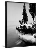 Usa, Wisconsin, Lake Michigan, Shore Scenic, Winter (B&W)-Alex L. Fradkin-Framed Photographic Print