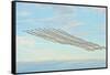 USA, Wisconsin, Oshkosh, Airshow dramatic plane formation-Bernard Friel-Framed Stretched Canvas