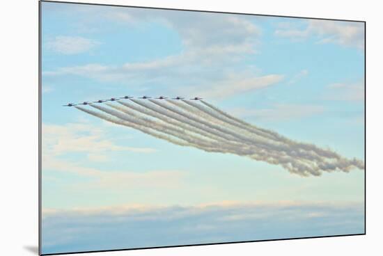 USA, Wisconsin, Oshkosh, Airshow dramatic plane formation-Bernard Friel-Mounted Photographic Print