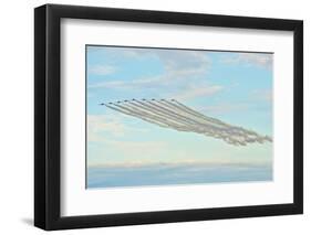 USA, Wisconsin, Oshkosh, Airshow dramatic plane formation-Bernard Friel-Framed Photographic Print