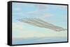 USA, Wisconsin, Oshkosh, Airshow dramatic plane formation-Bernard Friel-Framed Stretched Canvas