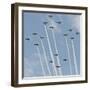 USA, Wisconsin, Oshkosh, Airshow dramatic plane formation-Bernard Friel-Framed Photographic Print
