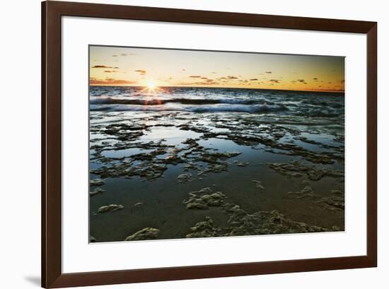USA, Wisconsin. Sunrise on Lake Michigan shore.-Jaynes Gallery-Framed Photographic Print