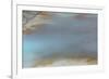 USA, Wyoming. Abstract lines and turquoise opalescence in thermal area in Porcelain Basin at Norris-Judith-Framed Photographic Print