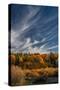 USA, Wyoming. Autumn afternoon clouds, Grand Teton National Park.-Judith Zimmerman-Stretched Canvas