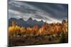 USA, Wyoming. Autumn evening near Black Tail Butte, Grand Teton National Park.-Judith Zimmerman-Mounted Photographic Print