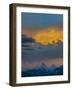 USA, Wyoming. Dramatic sky at sunset over Grand Teton, west side of Teton Mountains-Howie Garber-Framed Photographic Print