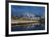 USA, Wyoming. Fall snow and reflection of Teton mountains, Grand Teton National Park-Howie Garber-Framed Photographic Print