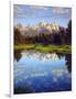 USA, Wyoming, Grand Teton Grand Tetons Reflect in Snake River-Jaynes Gallery-Framed Photographic Print