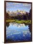 USA, Wyoming, Grand Teton Grand Tetons Reflect in Snake River-Jaynes Gallery-Framed Photographic Print