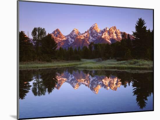 USA, Wyoming, Grand Teton Grand Tetons Reflect in Snake River-Jaynes Gallery-Mounted Premium Photographic Print