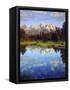 USA, Wyoming, Grand Teton Grand Tetons Reflect in Snake River-Jaynes Gallery-Framed Stretched Canvas