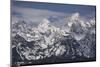 USA, Wyoming, Grand Teton National Park. Clouds over mountains after spring snowstorm.-Jaynes Gallery-Mounted Photographic Print