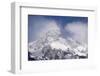 USA, Wyoming, Grand Teton National Park. Clouds over mountains during spring snowstorm.-Jaynes Gallery-Framed Photographic Print