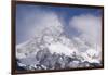 USA, Wyoming, Grand Teton National Park. Clouds over mountains during spring snowstorm.-Jaynes Gallery-Framed Photographic Print