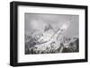 USA, Wyoming, Grand Teton National Park. Clouds over mountains during spring snowstorm.-Jaynes Gallery-Framed Photographic Print